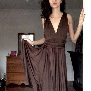 Ten dresses in one! Tie this one size fits all dress any way you want!